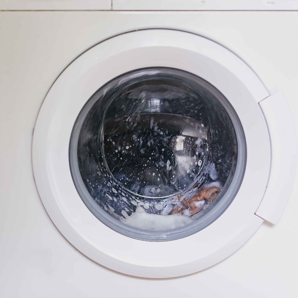 washing machine close up.