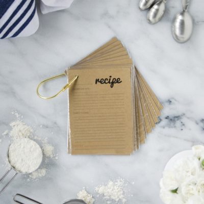 Free Printable Recipe Cards + How to turn them into a key ring booklet