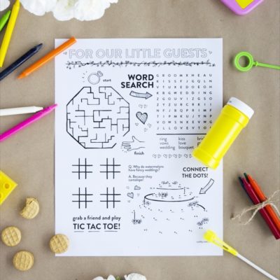 Wedding activity pages | Free printable!