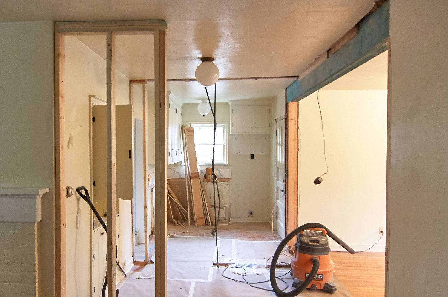 Renovation work going on an apartment.