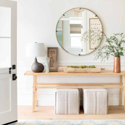organized, neat entryway.