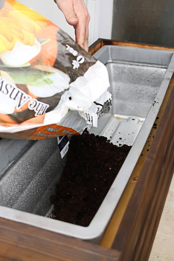 adding garden soil