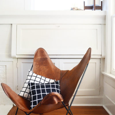Pillows placed on a chair.