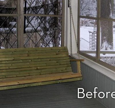 Our porch, (long) before the makeover
