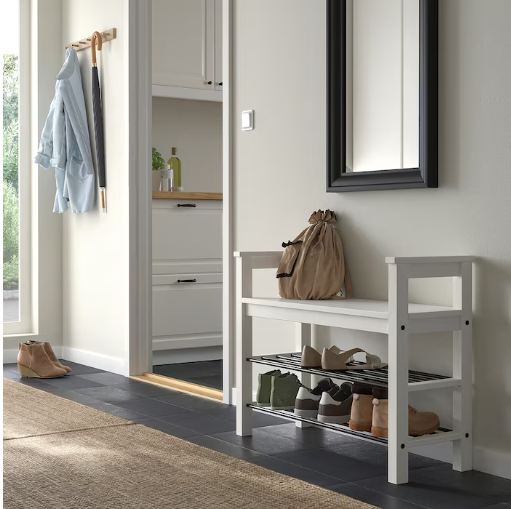 Versatile and affordable IKEA Hemnes shoe rack.