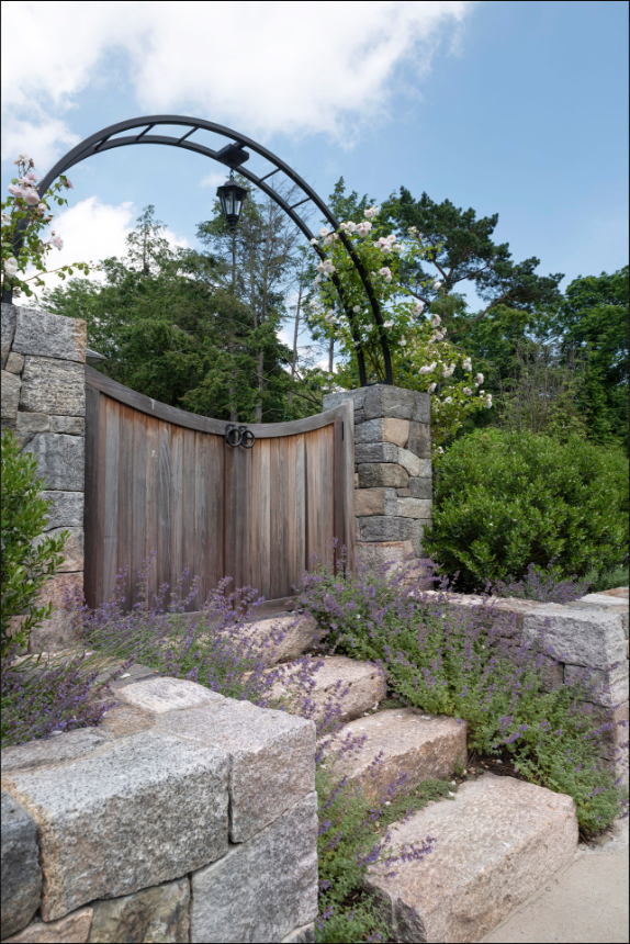 Border your walkway with plants and flowers to to add texture, color, and styles to your front walkway.