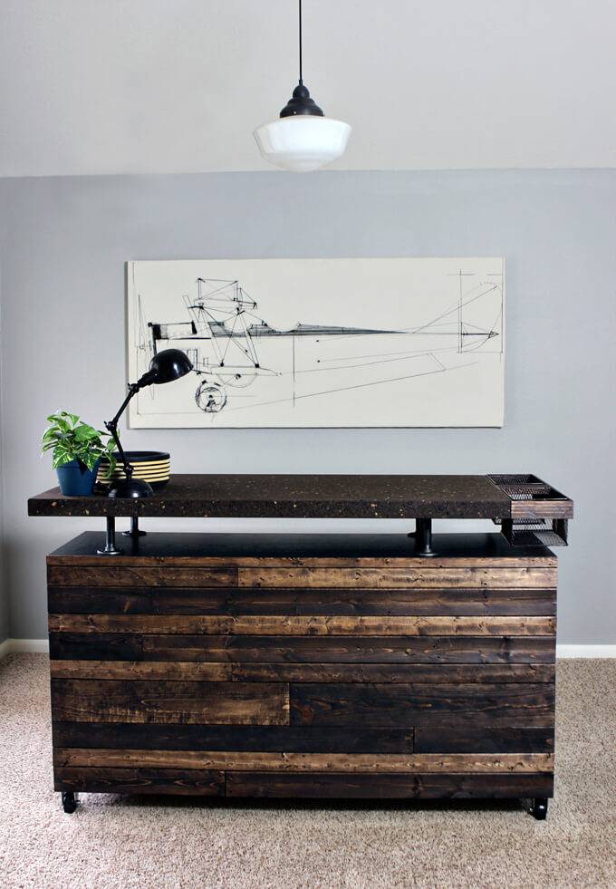 malm dresser with wood facade.